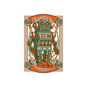 Retro Cartoony Robot T-Shirt