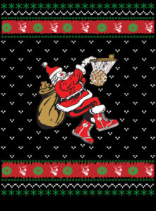 Santa Dunking Ugly Christmas Sweater