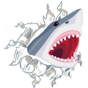 Shark Coming Out Of Chest T-Shirt