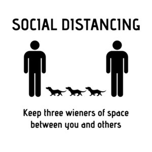 Social Distancing Wieners Funny Coronavirus Shirt
