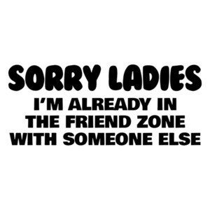Sorry Ladies I'm Already In The Friend Zone With Someone Else T-Shirt