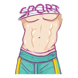 Sport Six Pack Abs Trendy T-Shirt