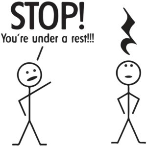 Stop! You're under a rest! Pun T-Shirt