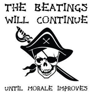 The beatings will continue until morale improves t-shirt
