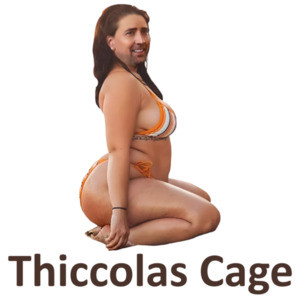 Thiccolas Cage - Funny Nicolas Cage Parody Pun T-Shirt