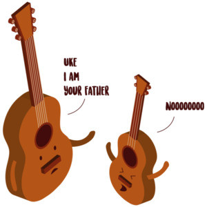 Uke I am your father - Ukulele Guitar - star wars parody t-shirt