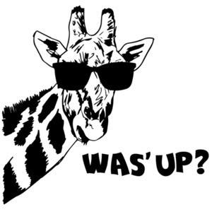 Was' Up? Giraffe Funny T-Shirt