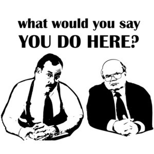 What would you say you do here?  - Peter Gibbons - Bill Lumbergh - Initech - Office Space - 90's T-Shirt