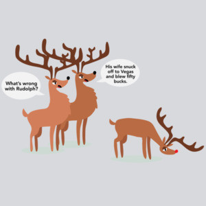 What's wrong with Rudolph? Funny Christmas T-Shirt