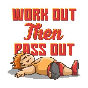 Work Out Then Pass Out Retro T-Shirt