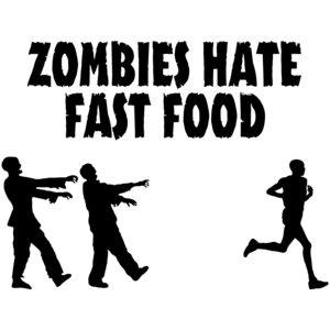 Zombies Hate Fast Food Funny T-shirt