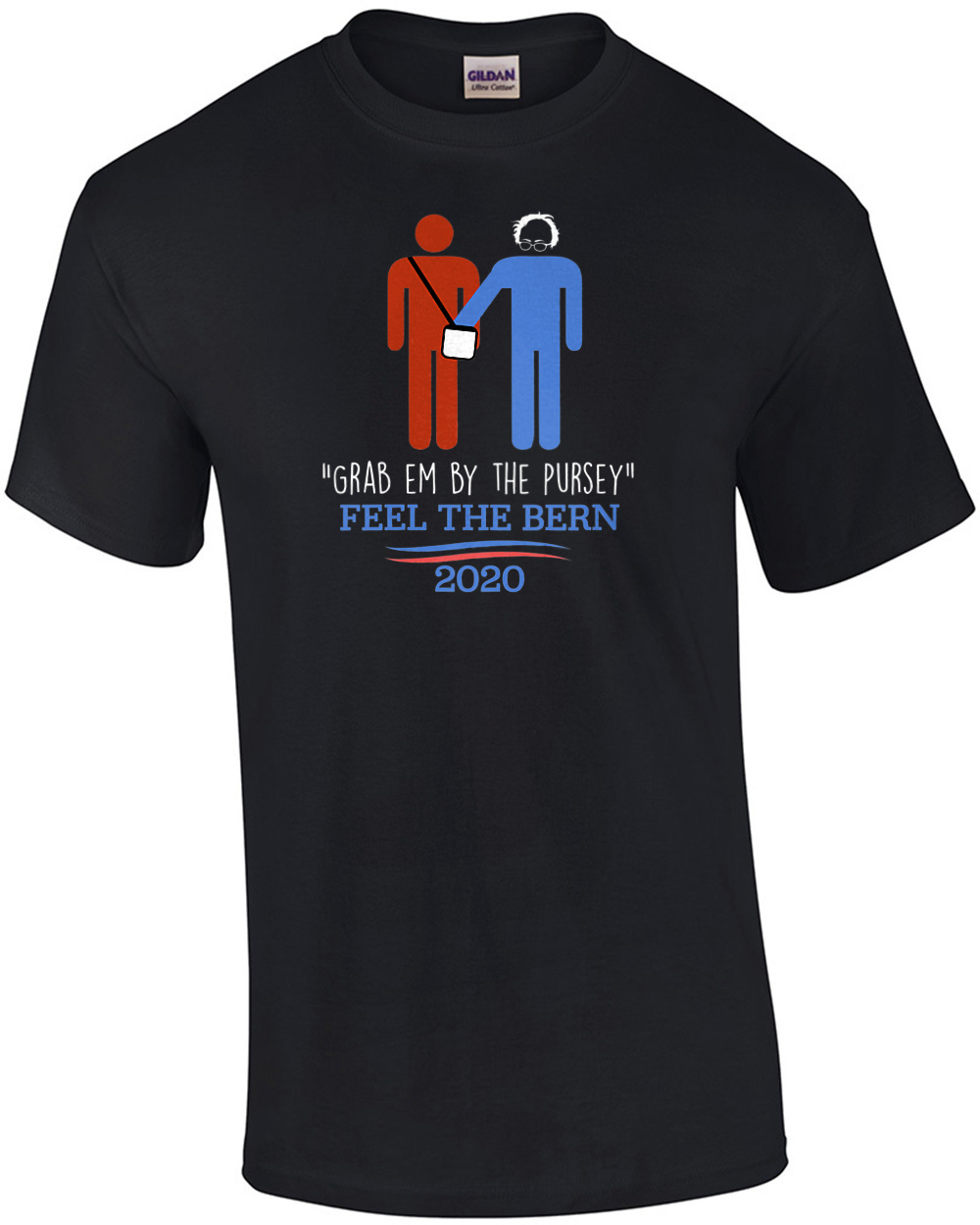 Grab 'Em By The Pursey Anti-Bernie Sanders Funny Political T-Shirt - Election 2020 T-Shirt
