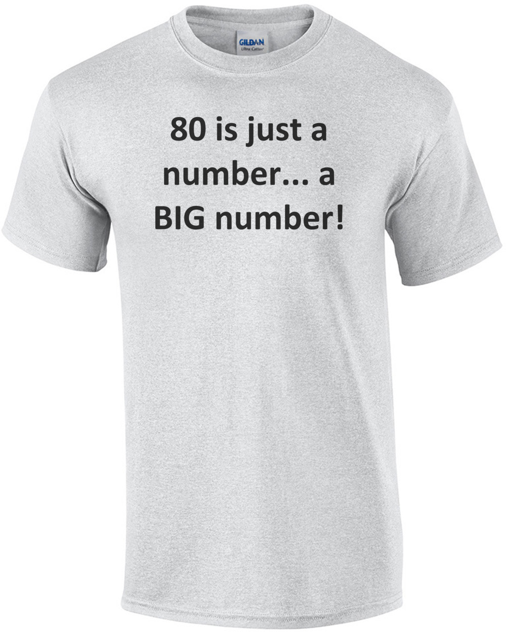 80 is just a number... a BIG number! Happy Birthday T-Shirt Shirt