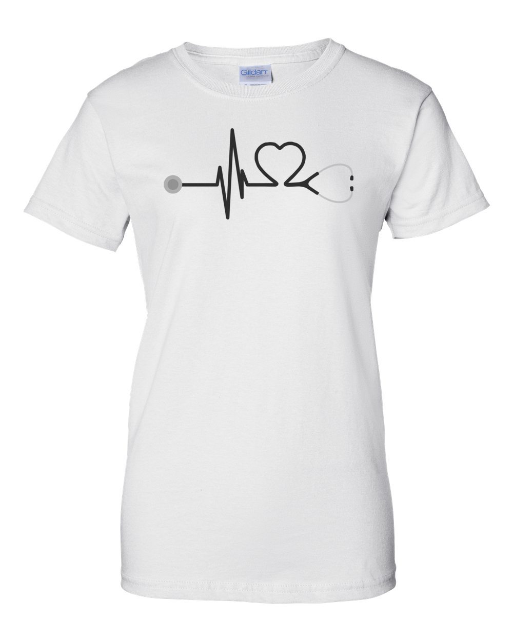 RN - Registered Nurse - stethoscope heart t-shirt