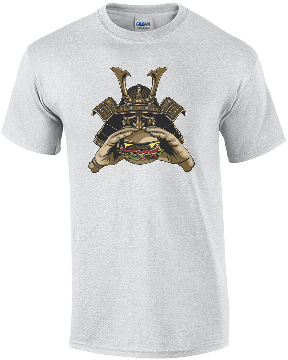 Samurai Eating Cheeseburger T-Shirt