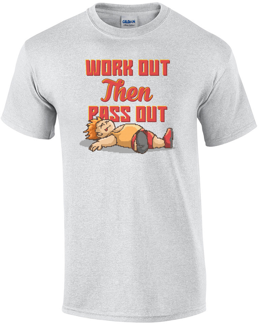 Work Out Then Pass Out Retro T-Shirt